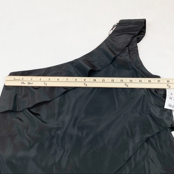 Zara black one shoulder ruffle top - Picture 5 of 8